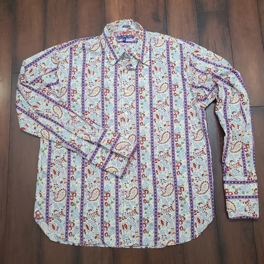Vibrant Paisley Print Button-Up